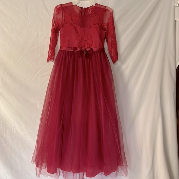 . Other - NWOT Big Girls - Elegant Lace Chiffon Dress - Maxi-length Skirt
